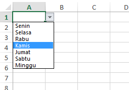 Daftar pilih nama hari